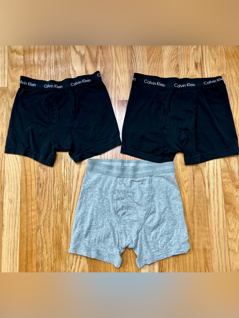 Black/Gray Calvin Klein Men's Underwear 100% Cotton Classics 3-Pack Boxer Brief